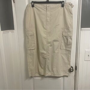 Wild Fable Women's Size XL Utility Cargo Midi Skirt Tan